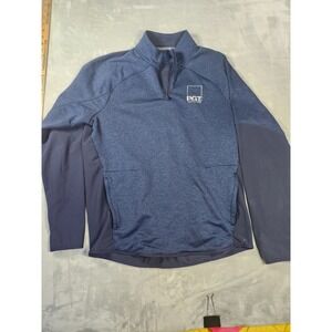Under Armour Pullover Top Mens Large Heather Blue 1/4‎ Zip Loose Performance